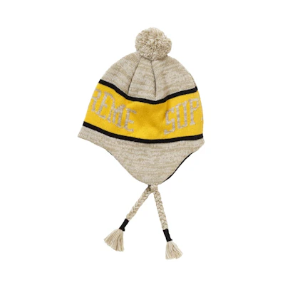 Supreme Heathered Earflap Beanie Oatmeal