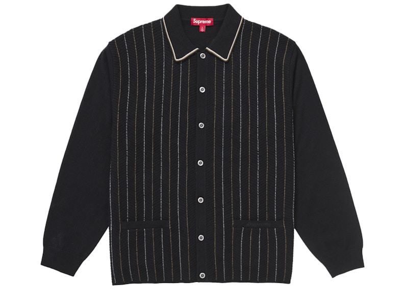 Buy Supreme Woven Leather Zip Up Cardigan (FW24) Black - Novelship