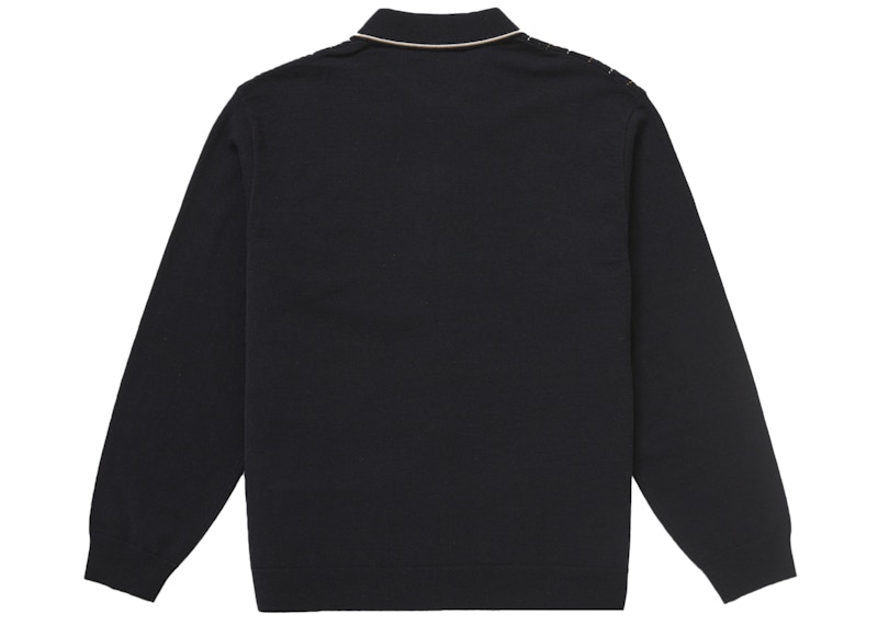 Order 슈프림 헤링본 가디건 블랙