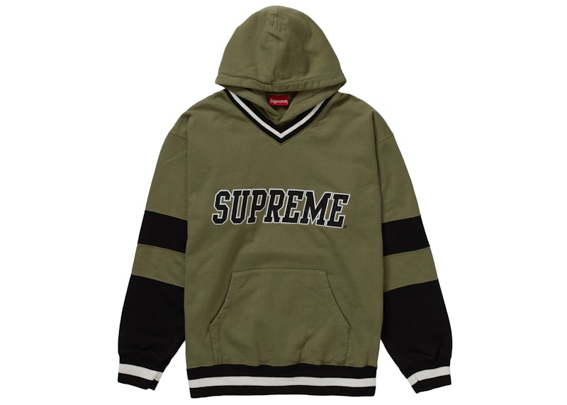 Supreme Hockey Hooded Sweatshirt Light Olive