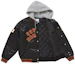 Order Supreme Homerun Satin Hooded Varsity Jacket Hitam