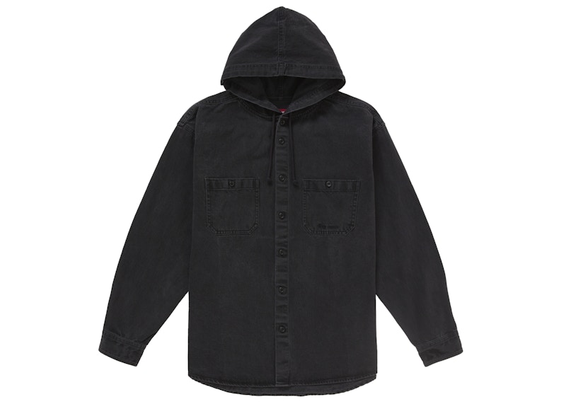 Supreme Hooded Denim Shirt Black