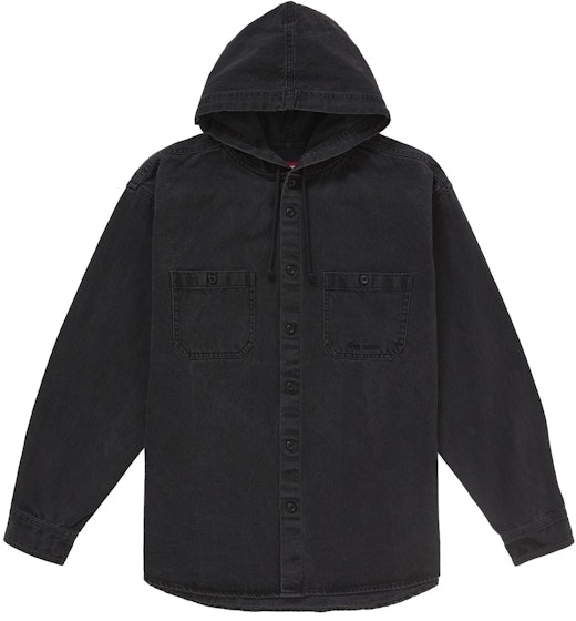 supreme-hooded-denim-shirt-black