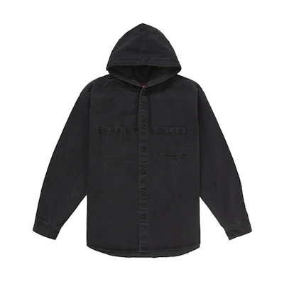 Supreme Hooded Denim Shirt Black