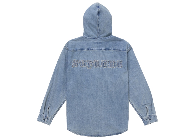 Supreme Hooded Denim Shirt Blue 圖 2