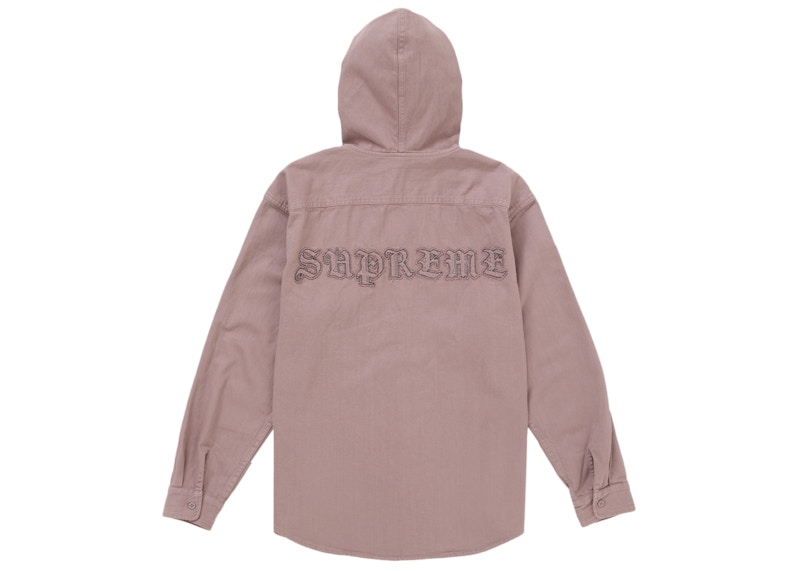 Order Supreme 連帽牛仔襯衫 粉色