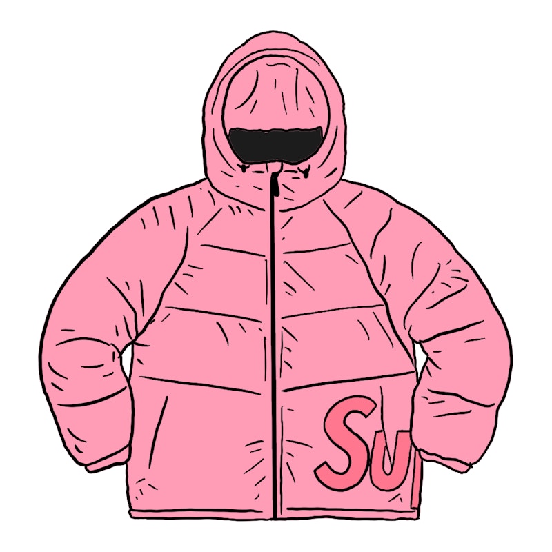 Supreme Hooded Down Down Jacket Pink