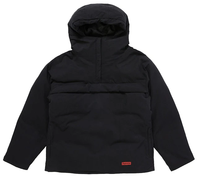 supreme-hooded-down-pullover-black