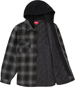 Supreme連帽法蘭絨拉鍊上衣黑色款 Order Supreme連帽法蘭絨拉鍊上衣黑色款