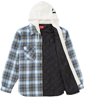 Supreme Kemeja Flanel Kapucong Ritsleting Biru Order Supreme Kemeja Flanel Kapucong Ritsleting Biru