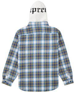 Supreme 帽兜法蘭絨拉鍊襯衫 藍色 Lookbook Supreme 帽兜法蘭絨拉鍊襯衫 藍色