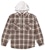 Supreme Hooded Flannel Zip Up Shirt Brown