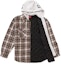 Order Supreme Hooded Flannel Zip Up Shirt Brown