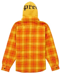 Supreme 帽T式格紋拉鍊襯衫 橙色 Lookbook Supreme 帽T式格紋拉鍊襯衫 橙色