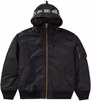 Supreme Hooded MA-1 Black Supreme Hooded MA-1 Black