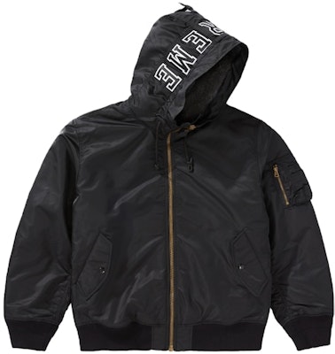Supreme Hooded MA-1 Black Order Supreme Hooded MA-1 Black