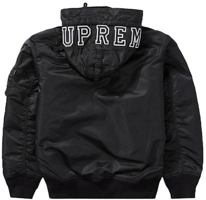 Supreme Hooded MA-1 Black Lookbook Supreme Hooded MA-1 Black