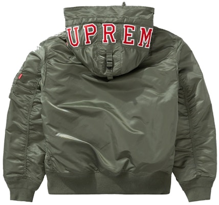 Supreme Hooded MA-1 Olive Lookbook Supreme Hooded MA-1 Olive