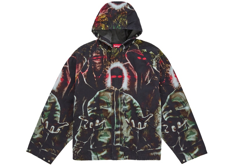 Supreme Hooded Raglan Jacket Art Dealer Camo