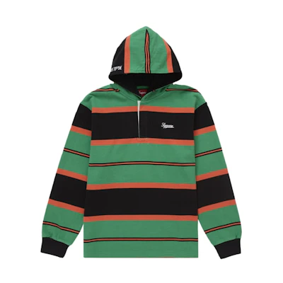 Supreme Hooded Rugby Green