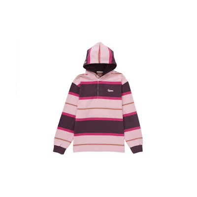 Supreme Hooded Rugby Pink