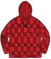 Supreme Hooded Shadow Plaid Shirt Red Supreme Hooded Shadow Plaid Shirt Red