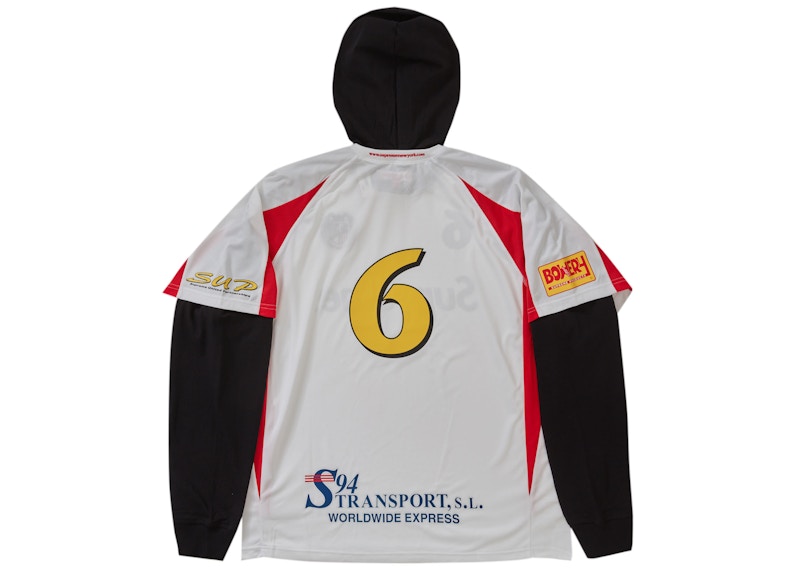 Supreme Hooded Soccer Jersey White 圖 2