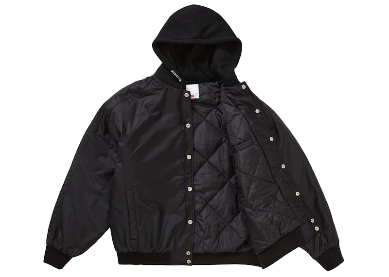 Order シュプリーム フーデッド スタジアムジャケット ブラック