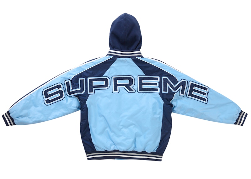 Supreme Hooded Stadium Jacket Blue