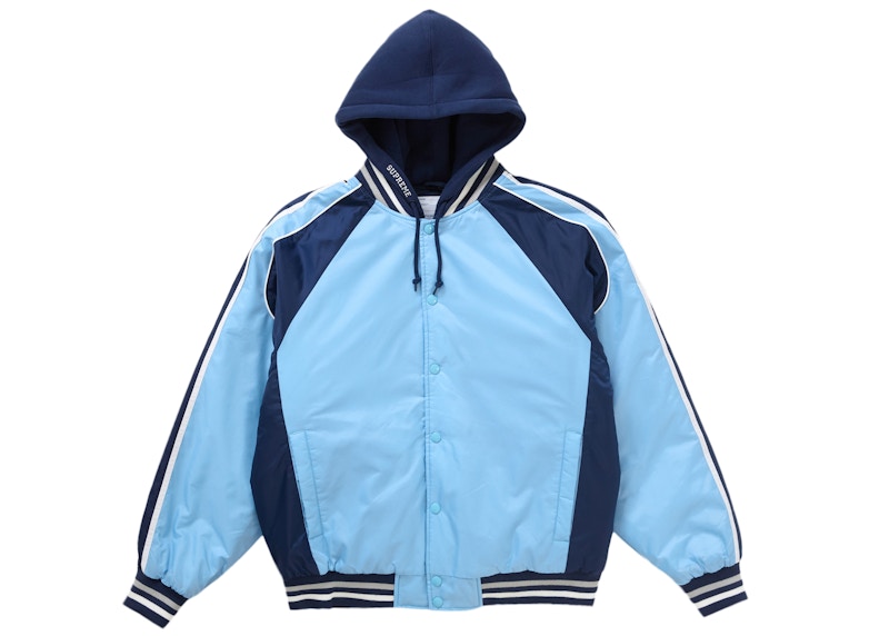 Lookbook Supreme 連帽運動場外套 藍色