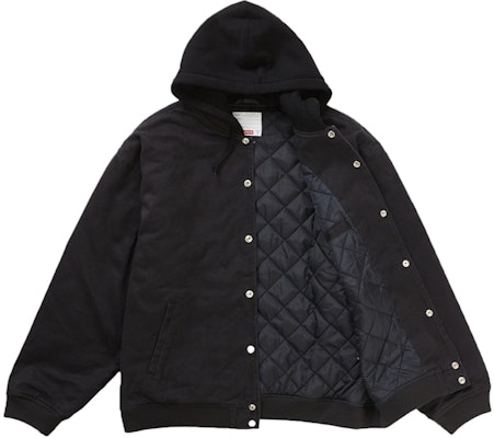 Supreme Hooded Twill Varsity Jacket Black Order Supreme Hooded Twill Varsity Jacket Black