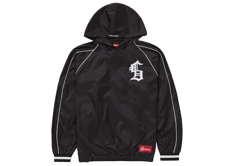 Supreme Hooded Warm Up Pullover Black