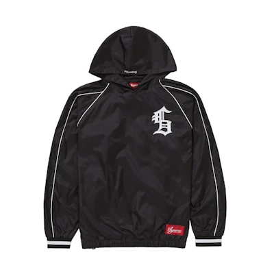 Supreme Hooded Warm Up Pullover Black