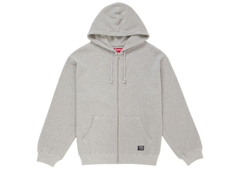 Supreme Hooded Zip Up Thermal (SS25) Heather Grey