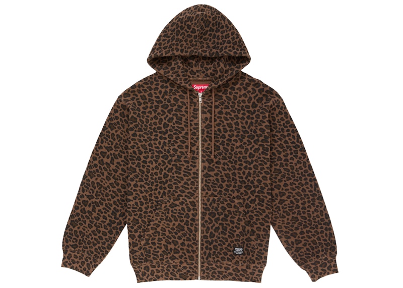 Supreme Hooded Zip Up Thermal (SS25) Leopard