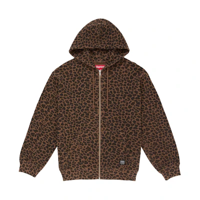 Supreme Hooded Zip Up Thermal (SS25) Leopard