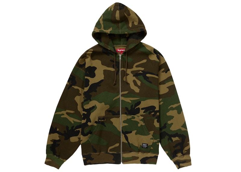 Supreme Hooded Zip Up Thermal Camo