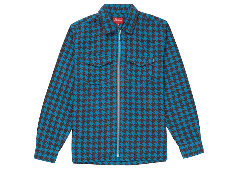 Buy 슈프림 하운드투스 플란넬 집업 셔츠 (블루)
