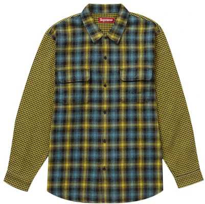 Supreme Houndstooth Plaid Flannel Shirt Yellow Buy Supreme Houndstooth Plaid Flannel Shirt Yellow