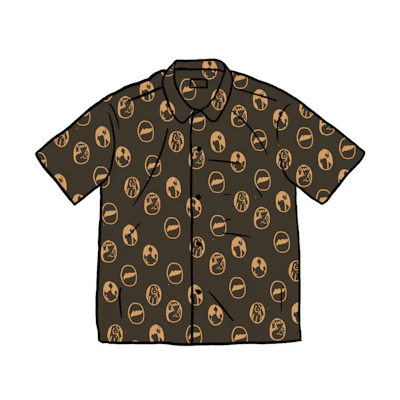 Supreme HYSTERIC GLAMOUR Blurred Girls Rayon S/S Shirt Black