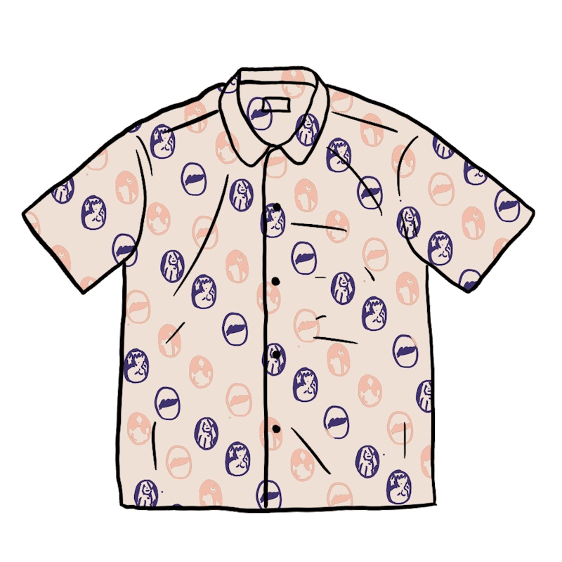 Buy 슈프림 x 히스테릭 글래머 블러 걸즈 반팔 셔츠 (오프 화이트) 
