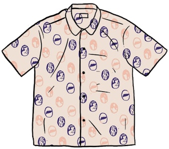 Supreme HYSTERIC GLAMOUR 模糊女生人造丝短袖衬衫 米白色 Buy Supreme HYSTERIC GLAMOUR 模糊女生人造丝短袖衬衫 米白色