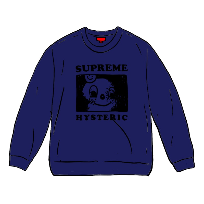Buy Supreme HYSTERIC GLAMOUR Crewneck Dark Royal Biru Gelap