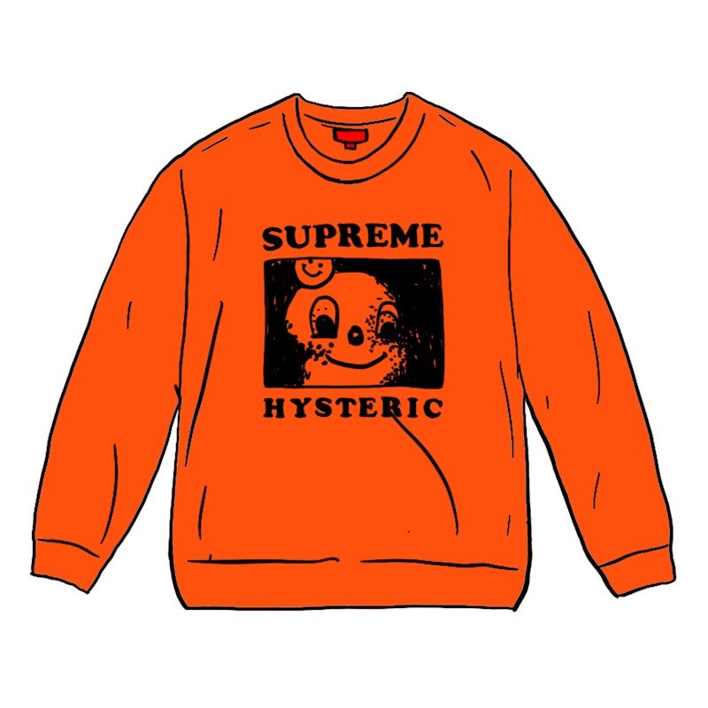 Supreme HYSTERIC GLAMOUR Crewneck Orange