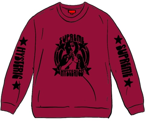 Supreme HYSTERIC GLAMOUR L/S Tee Magenta Gelap Buy Supreme HYSTERIC GLAMOUR L/S Tee Magenta Gelap