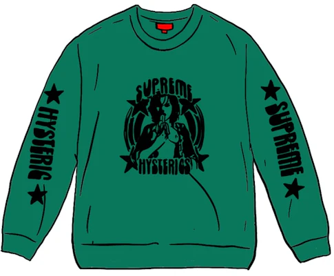 Supreme HYSTERIC GLAMOUR L/S Tee Green Buy Supreme HYSTERIC GLAMOUR L/S Tee Green
