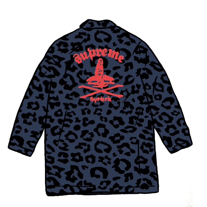Supreme HYSTERIC GLAMOUR Leopard Trench Blue