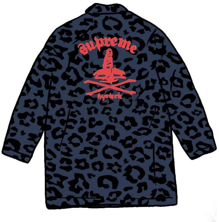 supreme-hysteric-glamour-leopard-trench-blue