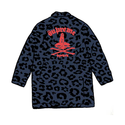 Supreme HYSTERIC GLAMOUR Leopard Trench Blue