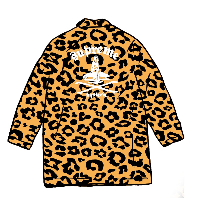 Supreme HYSTERIC GLAMOUR Leopard Trench Tan